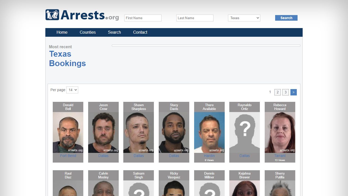 Texas Arrests and Inmate Search